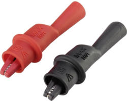 Krokodilklemme Stecker 4 mm CAT III 1000 V, CAT IV 600 V Schwarz, Rot