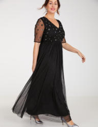 SAMOON Kleid Gewirke »Abendkleid mit Pailletten«