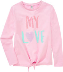 Mädchen Sweatshirt mit Glitzer-Print