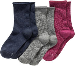 3 Paar Damen Socken in verschiedenen Farben