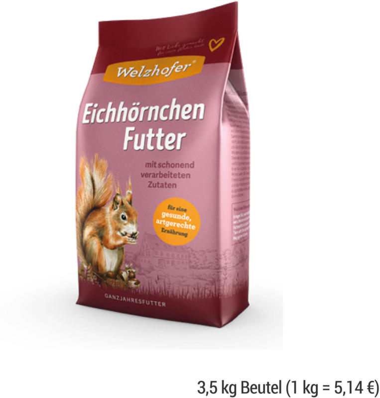 WELZHOFER Eichhörnchen Futter 3,5 kg Beutel