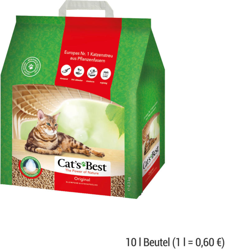 CAT’S BEST Original Katzenstreu 10 l Beutel