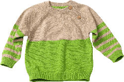 ALANA Baby-Strickpullover, Gr. 62, in Bio-Baumwolle und Schurwolle, grün, beige, für Mädchen und Jungen