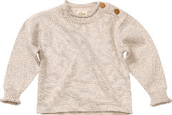 ALANA Baby-Pullover, Gr. 68, in Bio-Baumwolle und Seide, beige, für Mädchen und Jungen