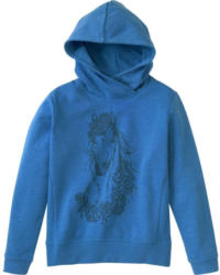 Mädchen Sweatshirt mit Pferde-Print