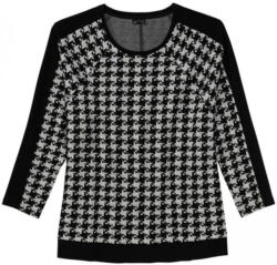 Damen-Sweatshirt mit Hahnentritt-Muster, große Größen