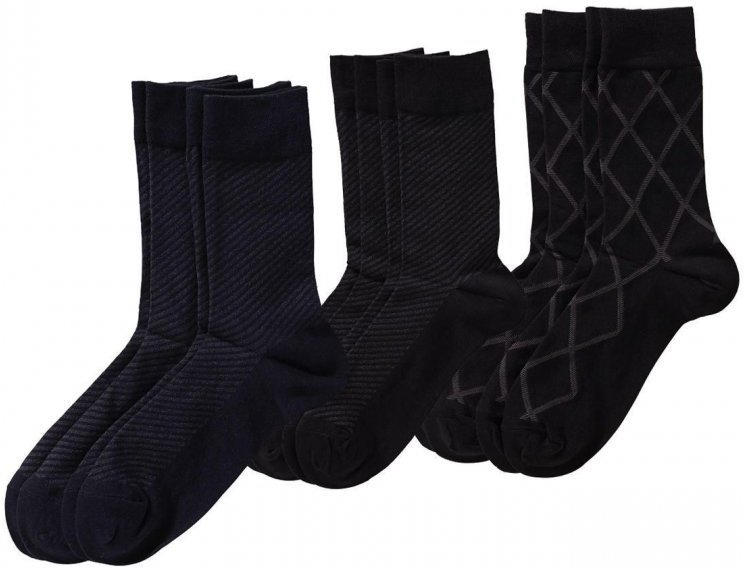 Herren-Business-Socken mit Komfort-Bund, 2er Pack