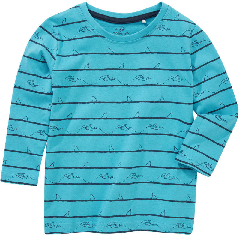 Jungen Langarmshirt mit Hai-Print