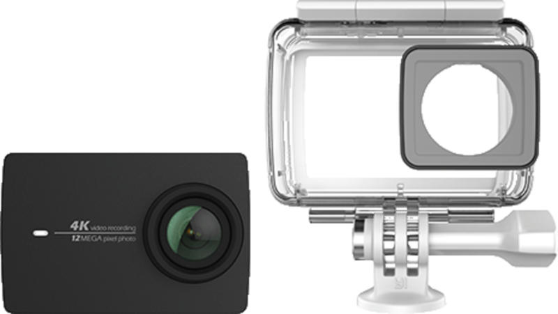 YI 4k Actionkamera WLAN 12MP IPX8 Silber + Wasserdichte Schutzhülle BRANDNEU