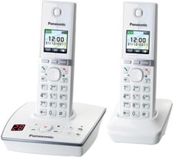Panasonic KX-TG8062GW Weiß Duo mit AB ECO-DECT Schnurlostelefon Analog NEU OVP