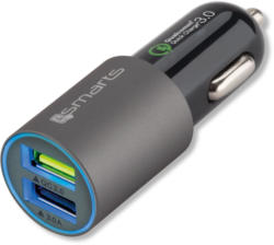 4smarts Rapid Qualcomm 3.0 KFZ-Schnellladegerät Matt-Grau Dual-USB NEU OVP