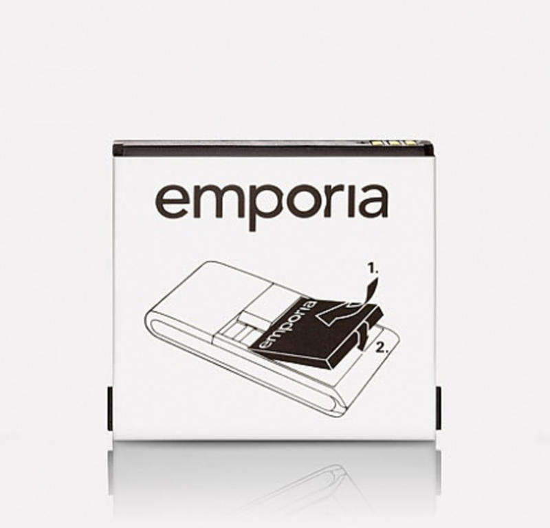 Ersatzakku für emporia Li-Ion 3,7V 1150mAh (AK-V88) NEU OVP 3,7V Spannung