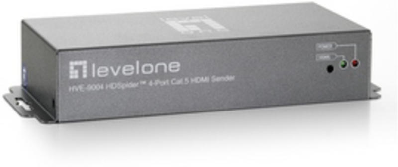 LevelOne HVE-9004 HDSpider 4-Port Cat.5 HDMI Sender HDCP 1080p BRANDNEU