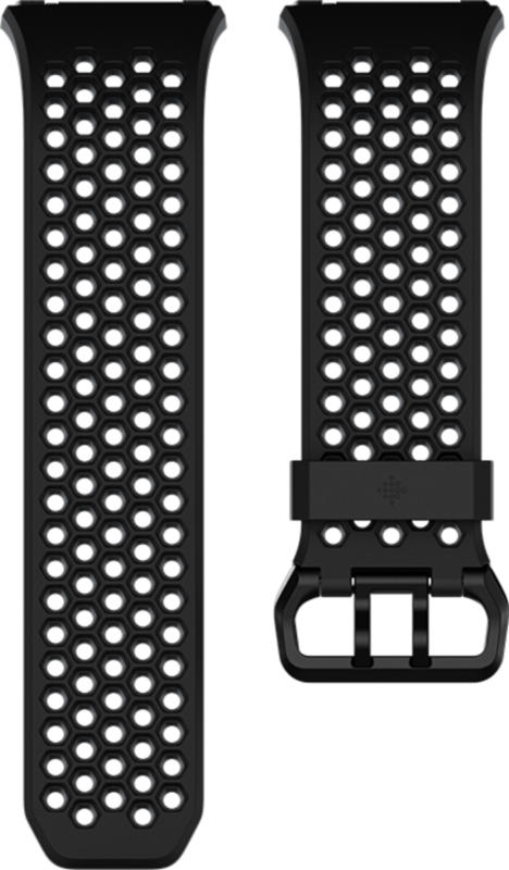 fitbit Ionic Accessory Sport Ersatz-/Wechselarmband Schwarz-Grau Gr. L NEU OVP