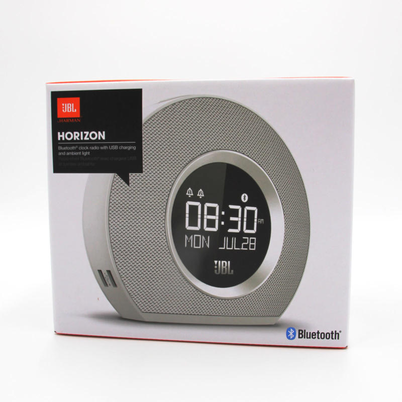 JBL Horizon Uhrenradio Weiß Stereo-Sound Bluetooth USB Digitalanzeige NEU OVP