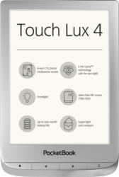 PocketBook Touch Lux 4 Silber 8GB eBook-Reader 15,24 cm (6 Zoll) BRANDNEU
