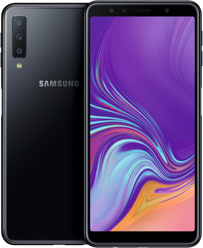 Samsung A750F Galaxy A7 (2018) Schwarz 64GB Triple-Kamera Android 8.0 BRANDNEU