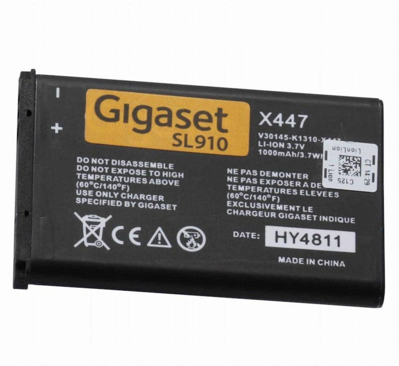 Gigaset Ersatzakku für SL910 1000 mAh 3,7 V Schwarz BRANDNEU