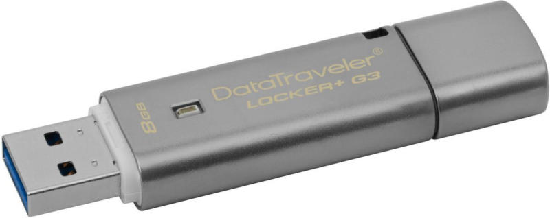Kingston 8GB USB 3.0 DataTraveler Locker+ G3 w/Automatic Data Security NEU OVP
