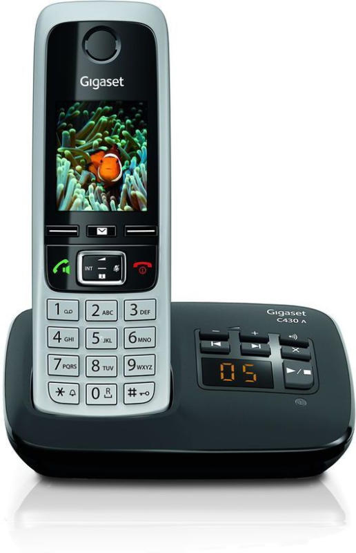 Gigaset C430A schwarz mit AB Schnurlos Telefon Farbdisplay v.Fachhändler NEU&OVP