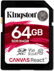 Kingston SDXC 100R/80W CL10 UHS-I U3 V30 A1 64GB Speicherkarte BRANDNEU