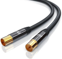 Primewire HDTV Antennenkabel mit 4-fach Schirmung »IEC-Stecker zu RF-Buchse / 75 Ohm / 135dB«