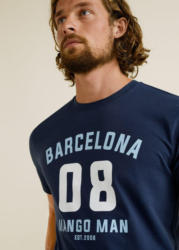 MANGO MAN T-Shirt mit Logo und Text