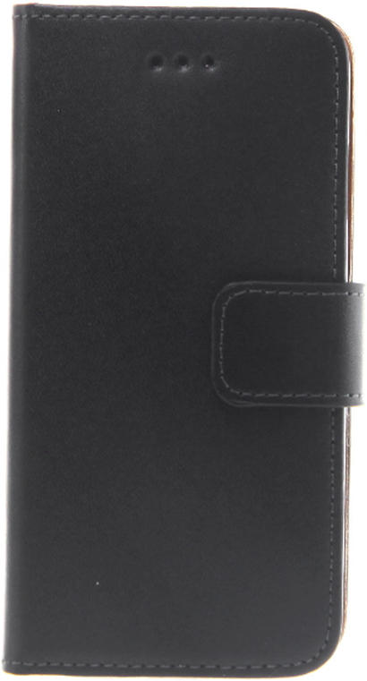 Slim Leder Book Tasche für Huawei G7, Schwarz