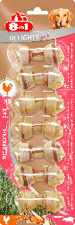 8in1 Snack für Hunde, Delights Pork Kauknochen XS