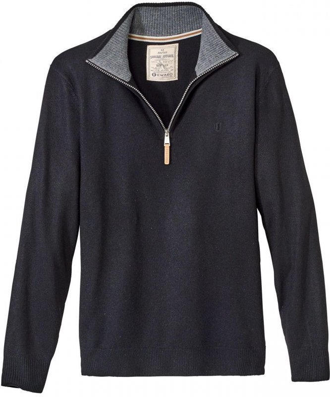 Herren-Pullover mit Kontrast-Innenseite