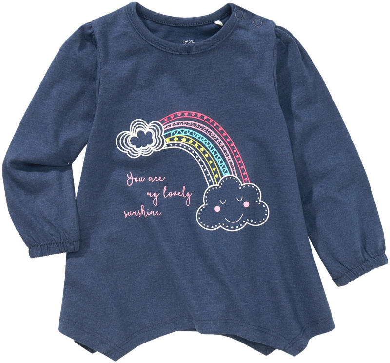 Baby Langarmshirt mit zipfelförmigem Saum