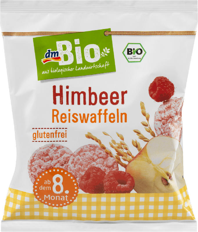 dmBio Waffeln, Snack Himbeer Reiswaffeln ab dem 8. Monat
