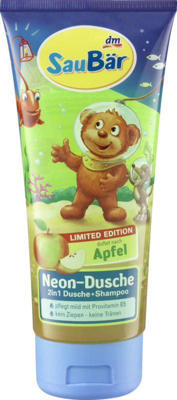 SauBär Neon-Dusche 2in1