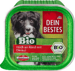 Dein Bestes Nassfutter für Hunde, Bio reich an Rind mit Dinkel