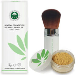 Loose Mineral Foundation & Kabuki Brush Set - Cinnamon