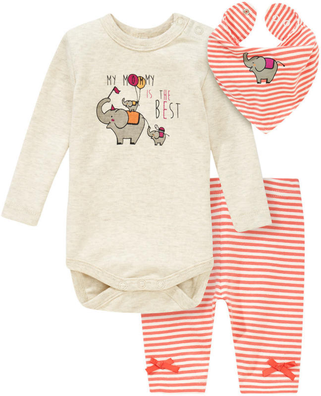 Newborn Langarmbody, Leggings und Bandana