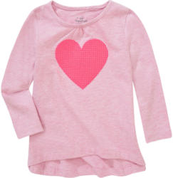 Mädchen Langarmshirt mit Herz-Print