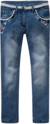 Mädchen Skinny-Jeans mit Stickerei