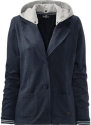 Damen Sweatblazer mit abknöpfbarer Kapuze