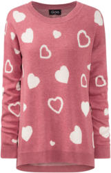 Damen Pullover mit Herz-Motiven