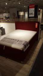 Pallas-BK 140x200 cm mit Bettkasten PS 64 glatt inkl. Rollmatratze