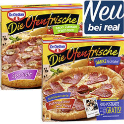 Dr Oetker Die Ofenfrische Pizza Putensalami Mit Rind Oder Pizza Speciale Gefroren Jede 390 415 G Packung Und Weitere Sorten Nur 2 22 Real Angebot Barcoo