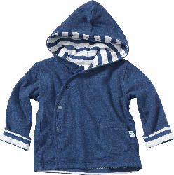 ALANA Baby-Jacke mit Kapuze gefüttert, Gr. 68, in Bio-Baumwolle, blau, für Mädchen und Jungen