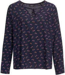 Damen Schlupfbluse mit Fahrrad-Print