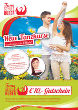 Tanzschule Huber - Flugblatt Villach