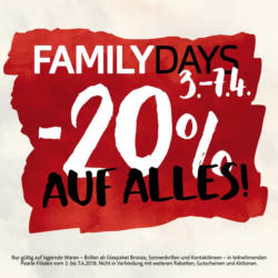 Family Days: -20% auf alles