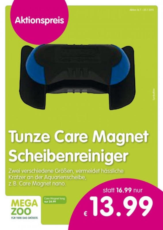 Tunze Care Magnet Scheibenreiniger für nur € 13,99 statt € 16,99 ✔️ Online  von MEGAZOO 