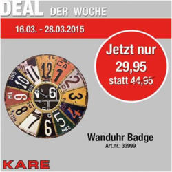 Wanduhr Badge
