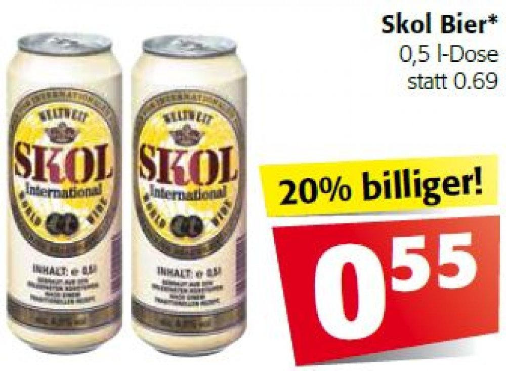 Skol Bier Nur 0 55 Statt 0 69 Nah Frisch Angebot Wogibtswas At