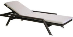 Gartenliege Destiny Carlos Polyrattan, braun mit Polster